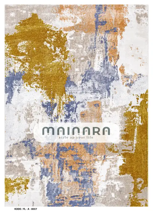 Karpet Abstrak (YL-A-0007) - Yellow,Cream,Blue