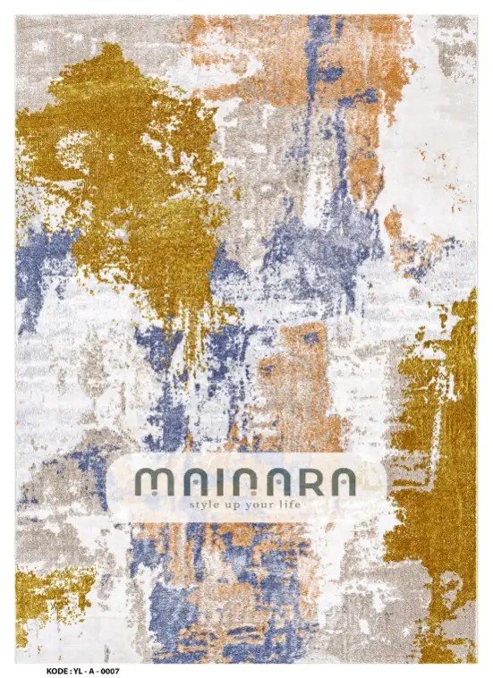 Karpet Abstrak (YL-A-0007) - Yellow,Cream,Blue