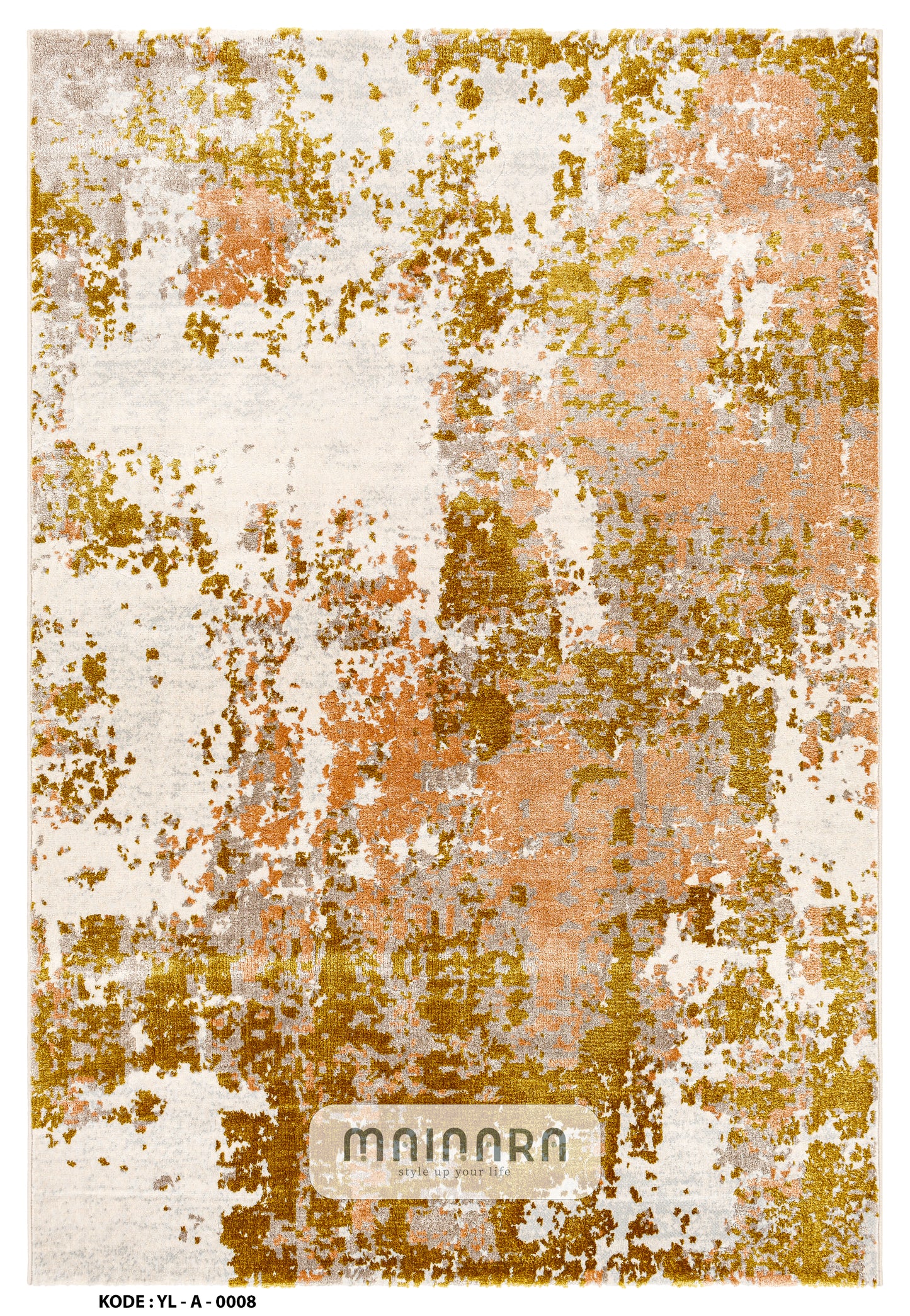Karpet Abstrak (YL-A-0008) - Yellow,Black,Grey