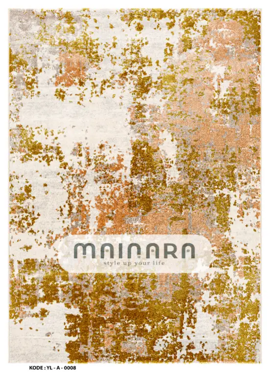 Karpet Abstrak (YL-A-0008) - Yellow,Black,Grey