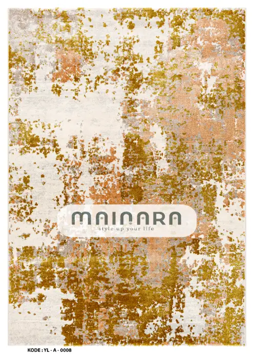 Karpet Abstrak (YL-A-0008) - Yellow,Black,Grey