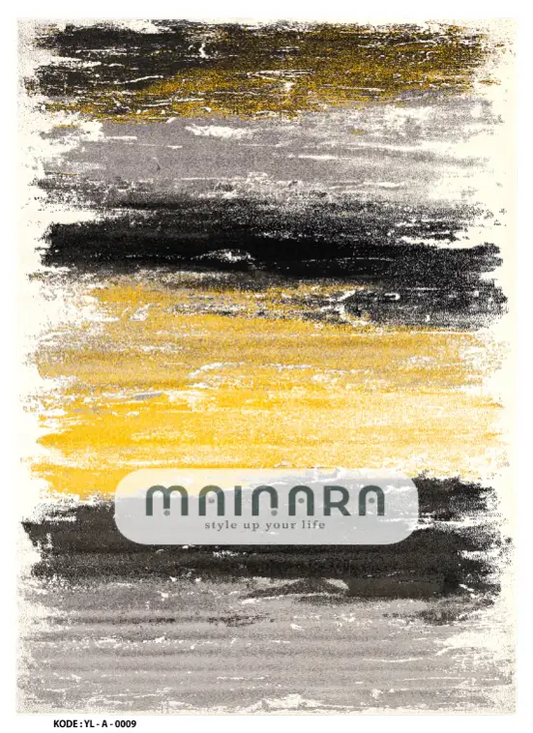Karpet Abstrak (YL-A-0009) - Yellow,Black