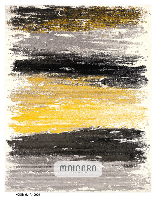 Karpet Abstrak (YL-A-0009) - Yellow,Black