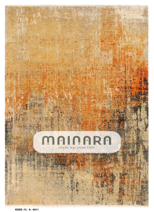 Karpet Abstrak (YL-A-0011) - Yellow,Orange