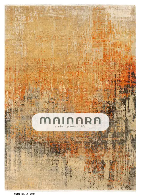 Karpet Abstrak (YL-A-0011) - Yellow,Orange
