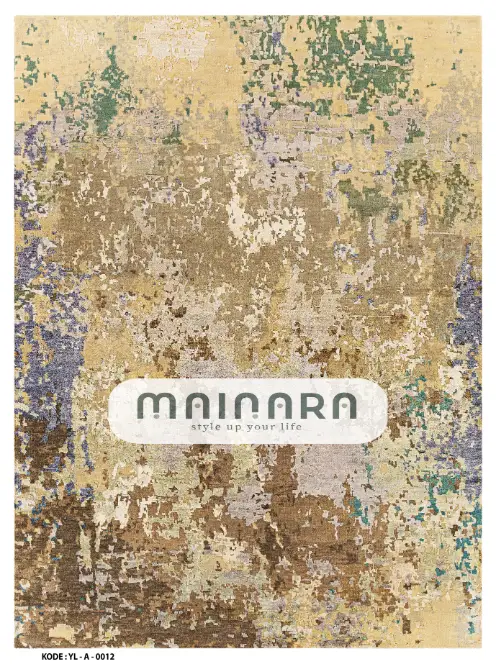 Karpet Abstrak (YL-A-0012) - Yellow,Cream