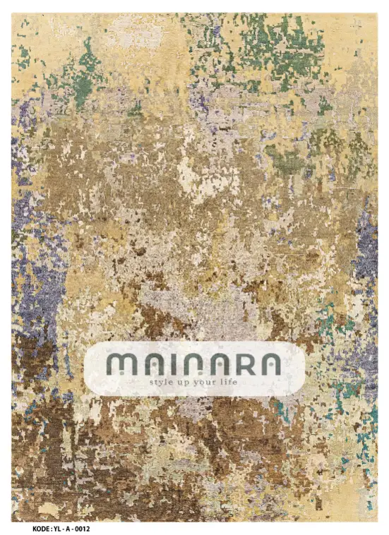 Karpet Abstrak (YL-A-0012) - Yellow,Cream