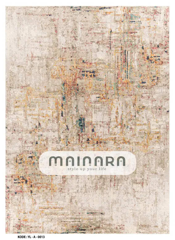 Karpet Abstrak (YL-A-0013) - Yellow,Cream