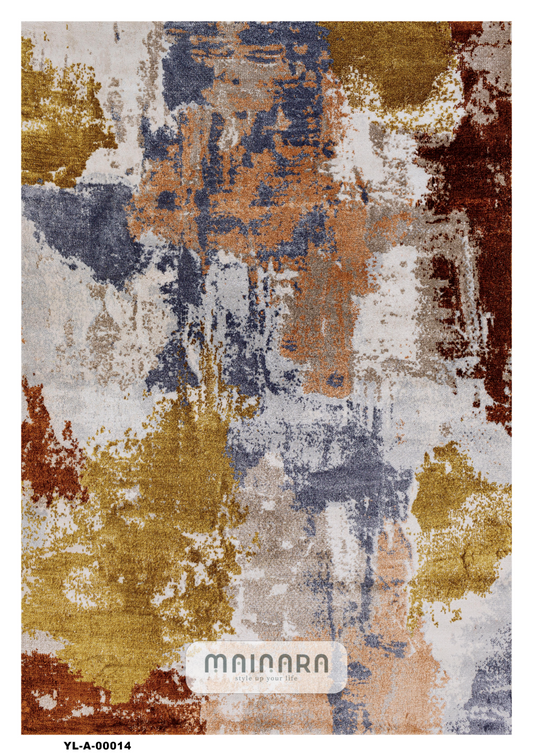 Karpet Abstrak (YL-A-0014) - Yellow,Maroon,Blue