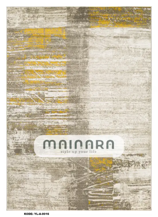 Karpet Abstrak (YL-A-0016) - Yellow, Grey