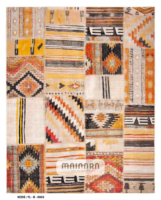 Karpet Bohemian (YL-B-0003) - Yellow,Orange