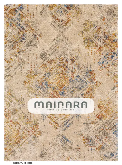 Karpet Bohemian (YL-B-0006) - Yellow,Cream