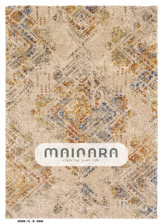 Karpet Bohemian (YL-B-0006) - Yellow,Cream