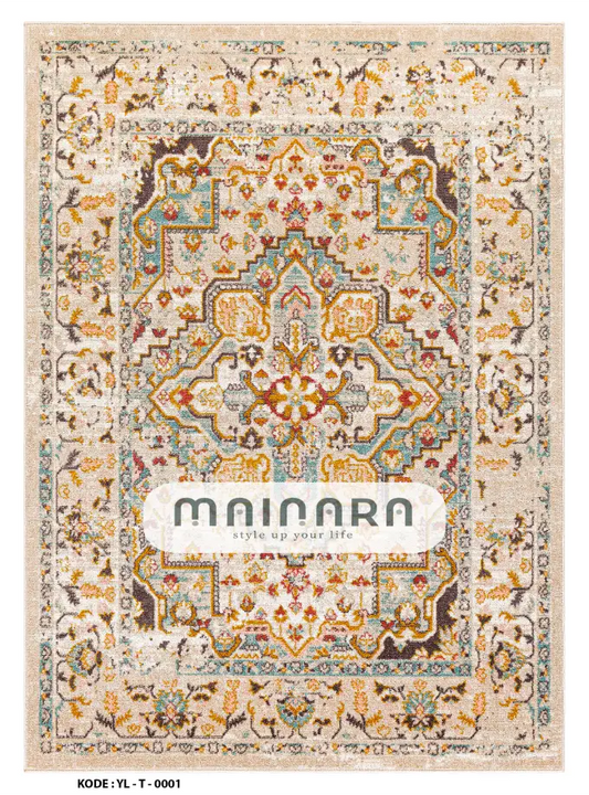 Karpet Tradisional (YL-T-0001) - Yellow,Cream