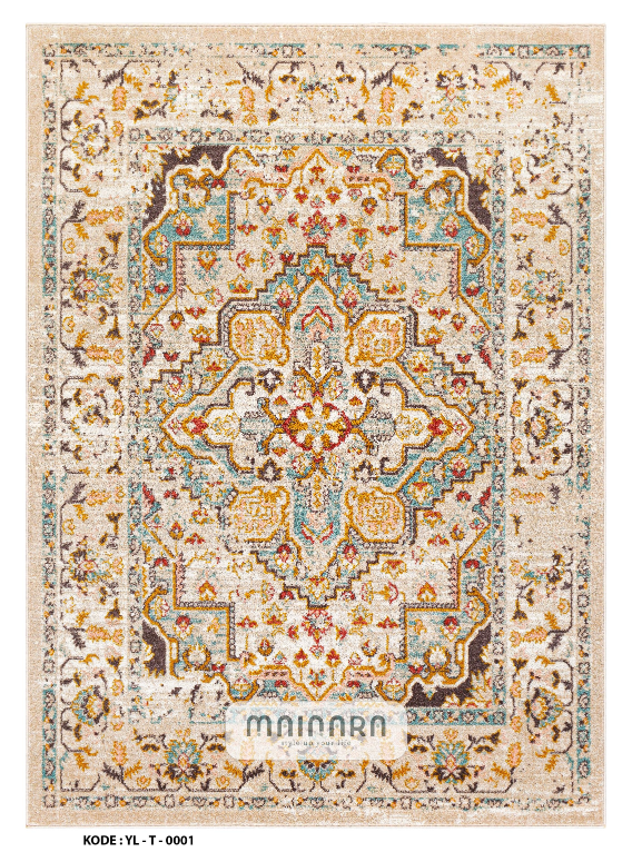 Karpet Tradisional (YL-T-0001) - Yellow,Cream