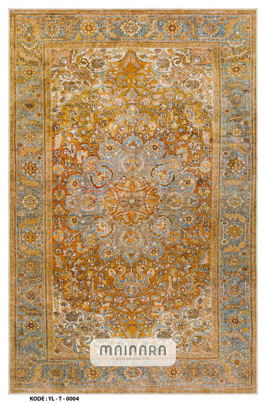 Karpet Tradisional (YL-T-0004) - Yellow,Gold