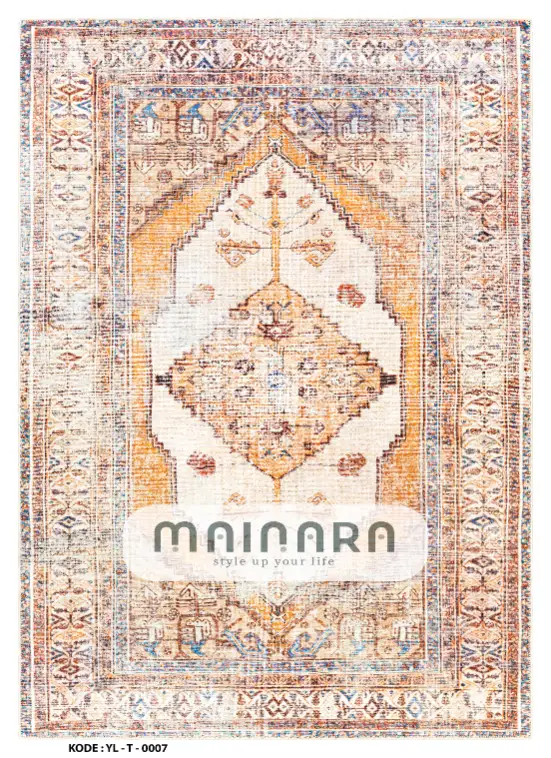 Karpet Tradisional (YL-T-0007) - Yellow,Orange