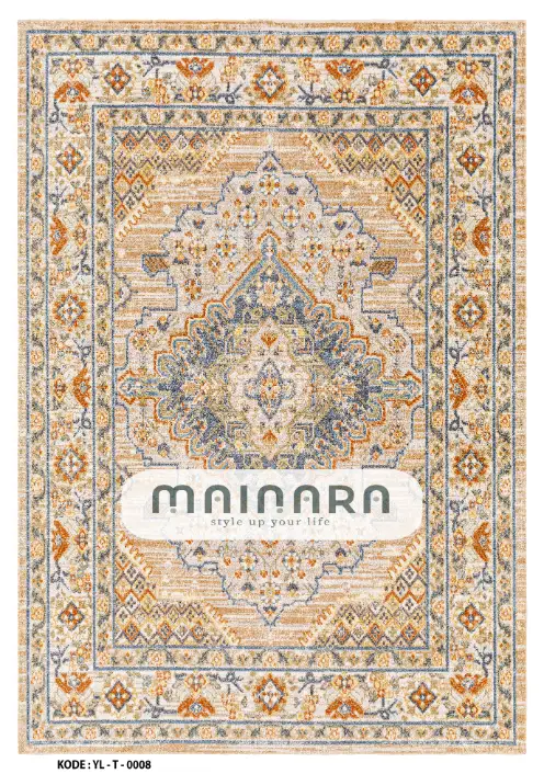 Karpet Tradisional (YL-T-0008) - Yellow,Cream