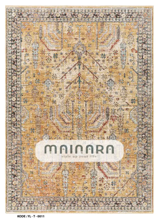 Karpet Tradisional (YL-T-0011) - Yellow,Cream