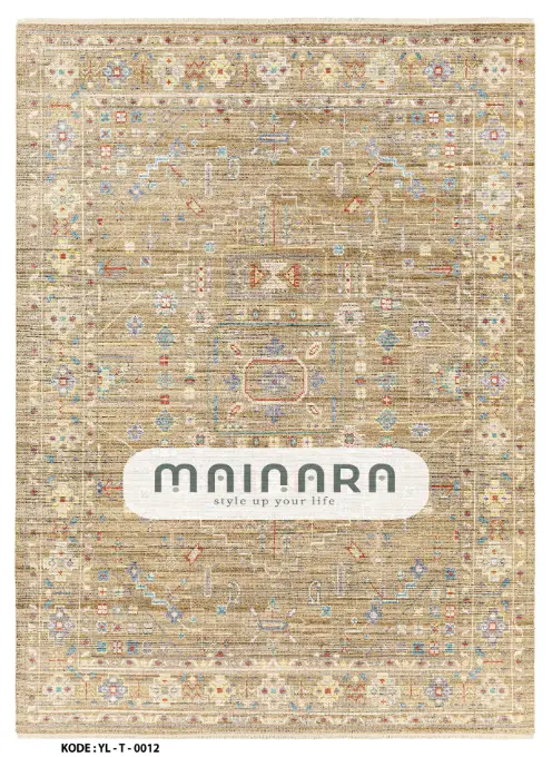 Karpet Tradisional (YL-T-0012) - Yellow,Cream