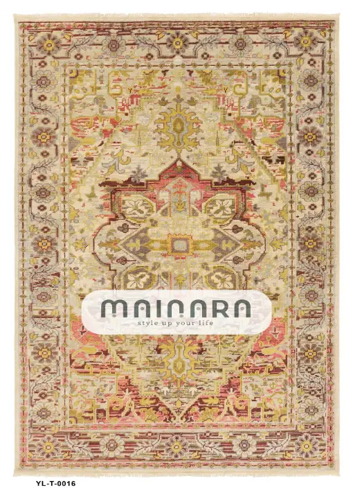 Karpet Tradisional (YL-T-0016) - Yellow,Cream