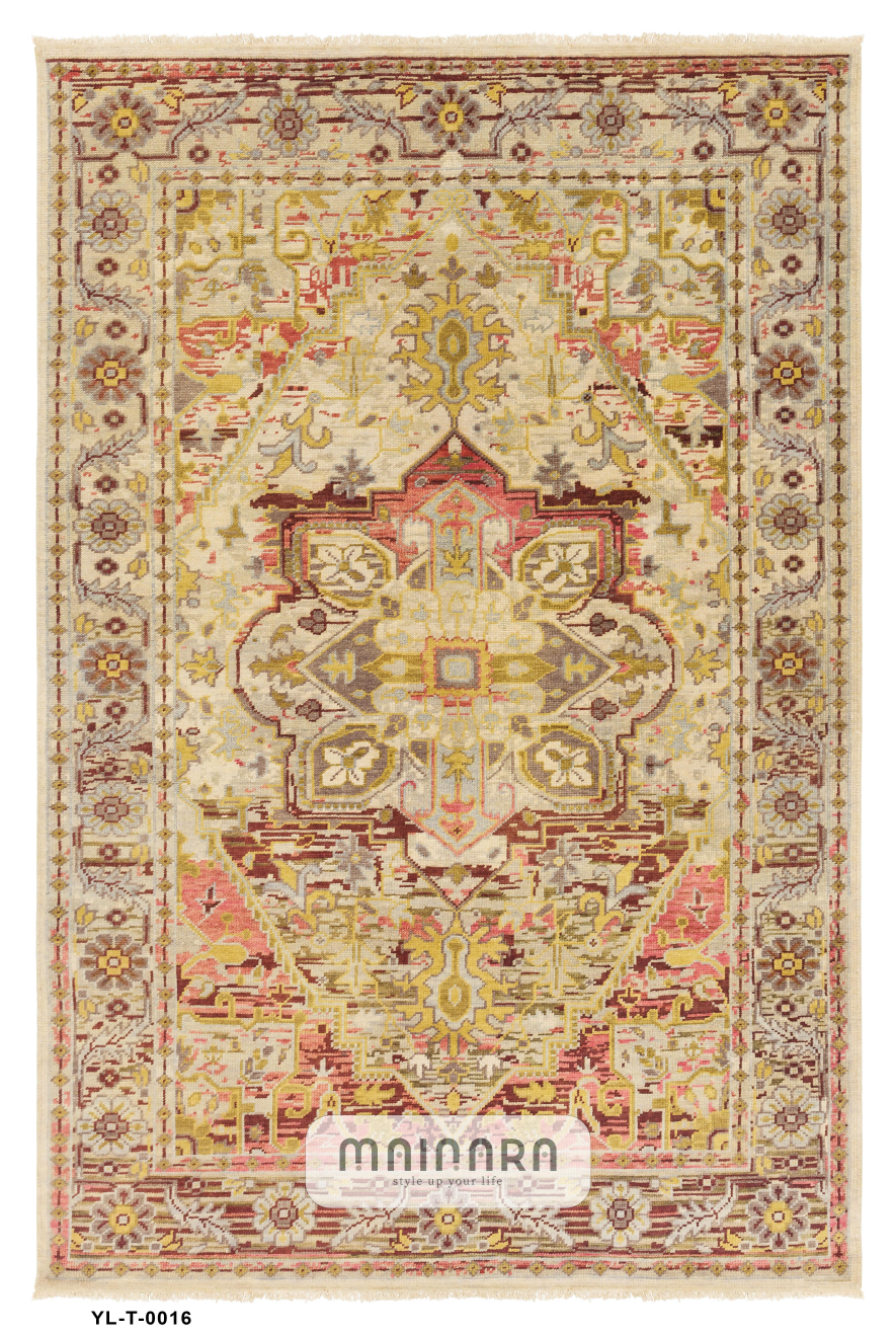 Karpet Tradisional (YL-T-0016) - Yellow,Cream