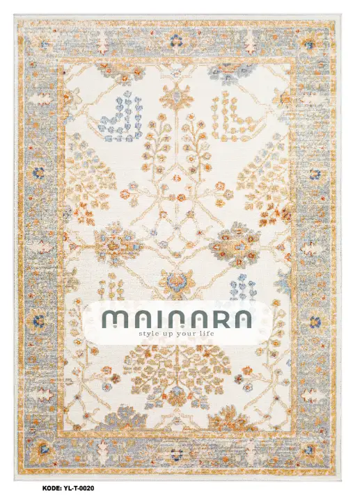 Karpet Tradisional (YL-T-0021) - Yellow,Grey
