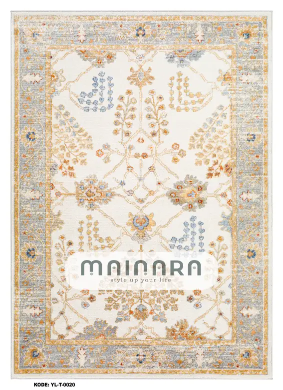 Karpet Tradisional (YL-T-0021) - Yellow,Grey