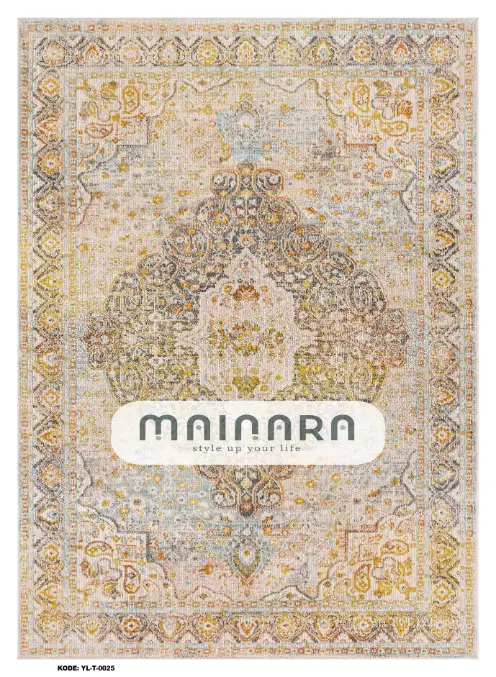 Karpet Tradisional (YL-T-0025) - Yellow,Cream