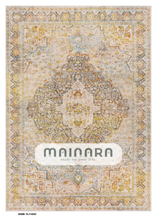 Karpet Tradisional (YL-T-0025) - Yellow,Cream