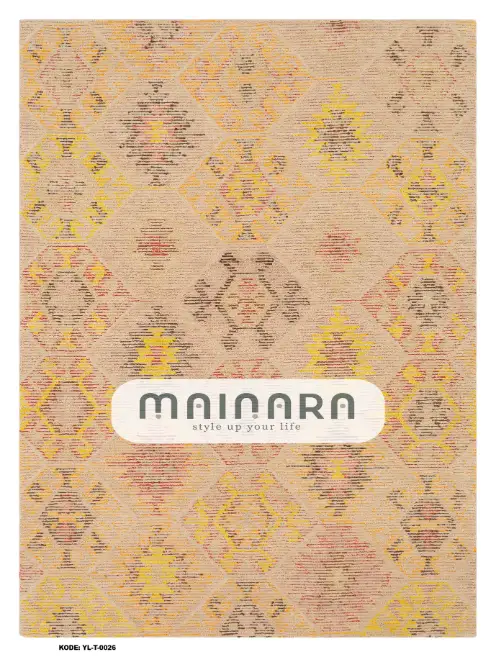 Karpet Tradisional (YL-T-0026) - Yellow,Cream,Brown