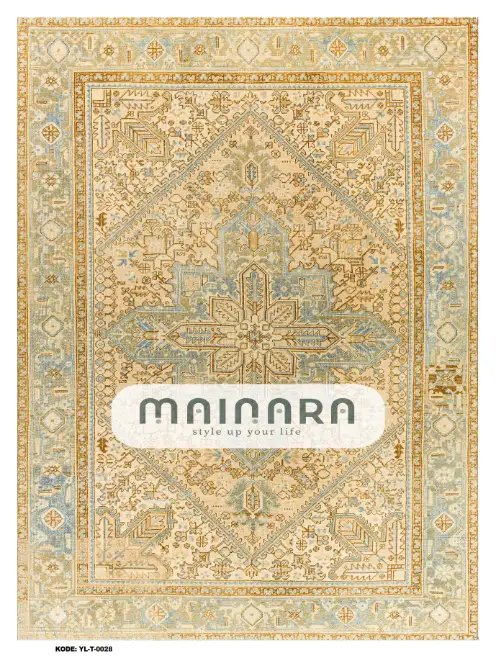 Karpet Tradisional (YL-T-0028) - Yellow,Gold,Blue,Grey