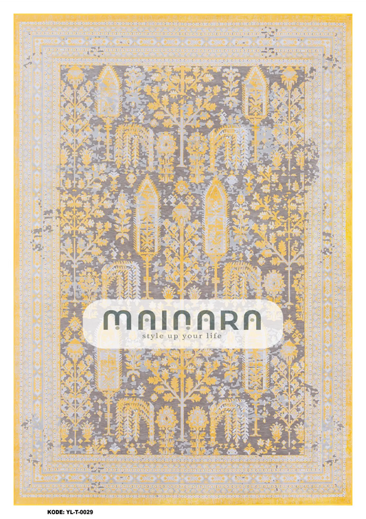 Karpet Tradisional (YL-T-0029 - Yellow,Grey