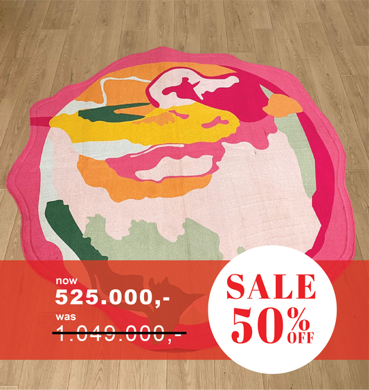 READY karpet pink abstrak ( 150 X 150 ) - M017