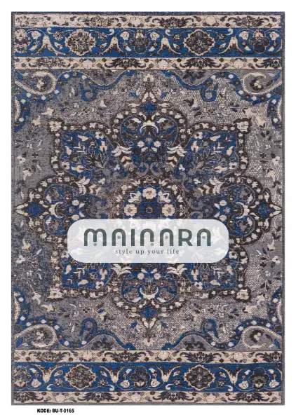 Karpet Tradisional (BU-T-0165) - Blue,Grey